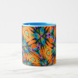 Orange Marigold Flower Två-Tonad Mugg