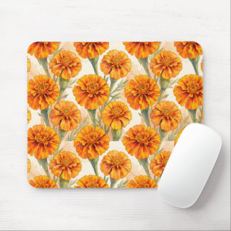 Orange marigold flowers pattern musmatta