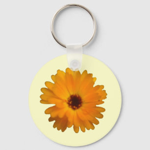 Orange Marigold Keychain Nyckelring