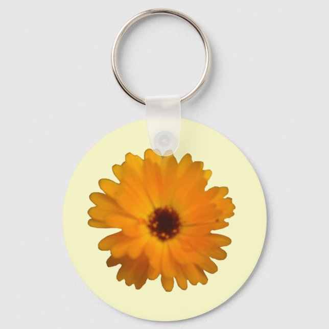 Orange Marigold Keychain Nyckelring (Framsida)