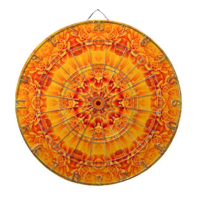 Orange Marigold Mandala Darttavla (Framsidan)
