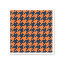 Orange/marin houndstooth