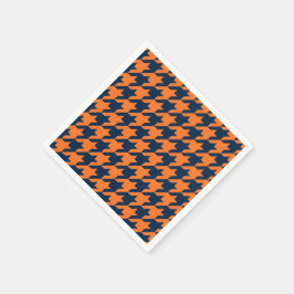Orange/marin houndstooth pappersservett