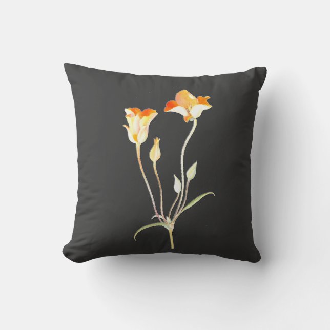 Orange Mariposa Tulip Kudde (Framsida)