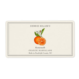 Orange marmalade Sylt Burk om Benvita rektangulära Fraktsedel