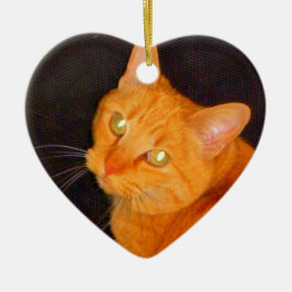 Orange marmelad julgransprydnad keramik