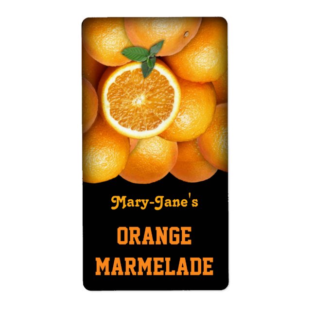 Orange Marmelade (anpassade) Fraktsedel (Framsidan)