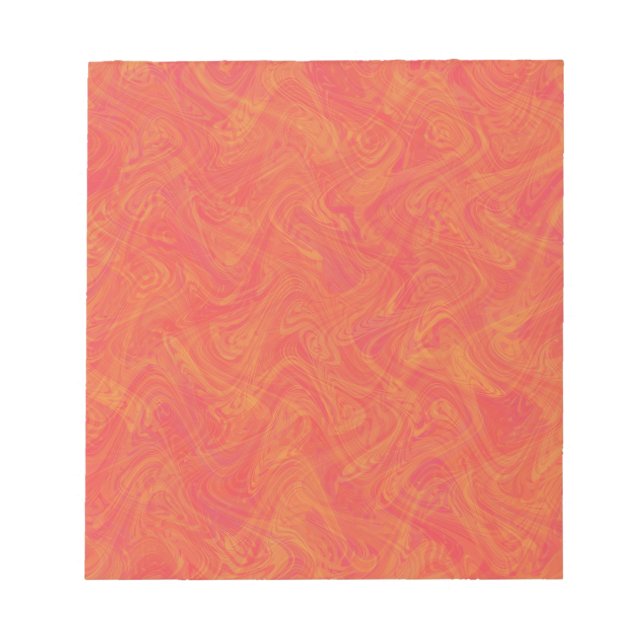 Orange marmoreringsmönster anteckningsblock (Framsida)
