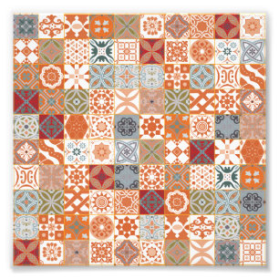 Orange marockansk panel fototryck