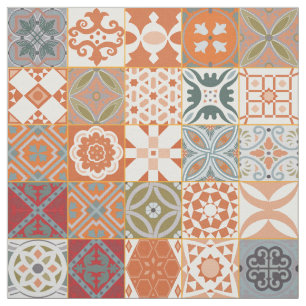Orange marockansk panel tyg