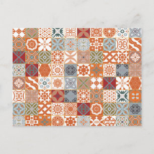 Orange marockansk panel vykort