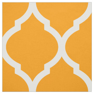 Orange marockansk Quatrefoil stor  Tyg