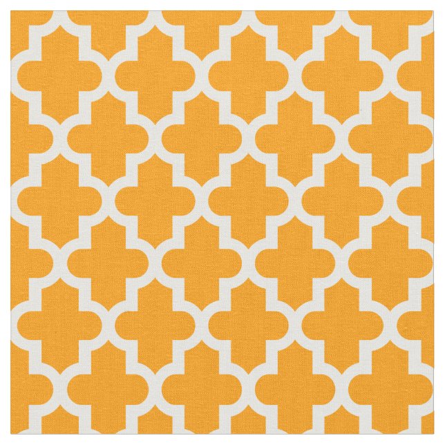 Orange - marockansk utskrift tyg (Närbild)