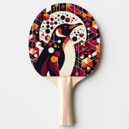 Orange Maron Red Penguin i geometrisk Abstrakt Pingisracket