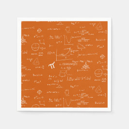 Orange Matematikekvationer Grafik Examen Pappersservett