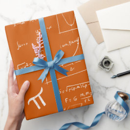 Orange Matematiska Formler Ekvationer Födelsedag Presentpapper