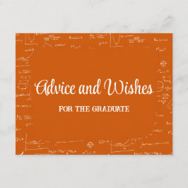 Orange Math Graduation Party Advice for Graduate Tilläggskort