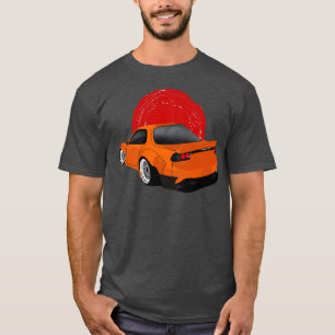 Orange Mazda RX7 Rocket Bunny Bakvy T Shirt