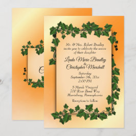 Orange med inbjudan till Vines Fall Wedding