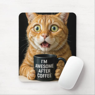 Orange med Roligt kaffe Mugg Musmatta