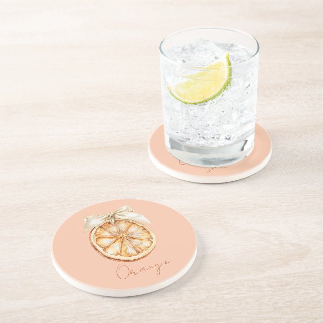 Orange med snygg krämfärgad rosett underlägg (Sidan)