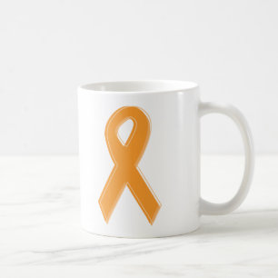 Orange medvetenhetband kaffemugg
