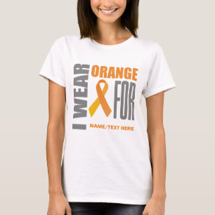 Orange medvetenhetband t shirt