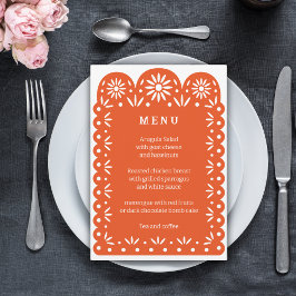 ORANGE MEXICAY PAPEL PICADO-meny Meddelande