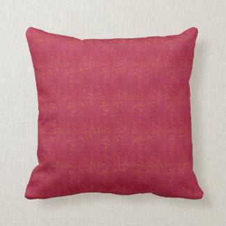 Orange Micro Dots on Grunge Red Kudde
