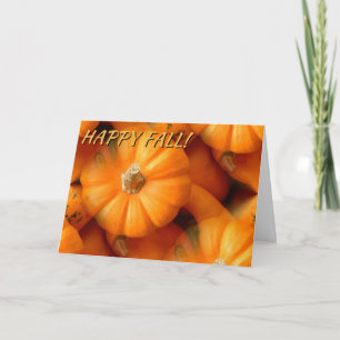 Orange Mini Pumpor Och Gourder Hösthälsning Kort