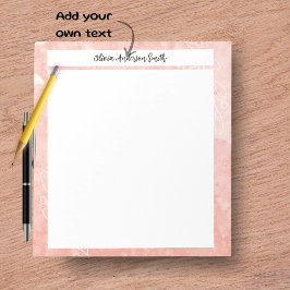 Orange Minimalist Custom Notepad | Cute Gift Anteckningsblock