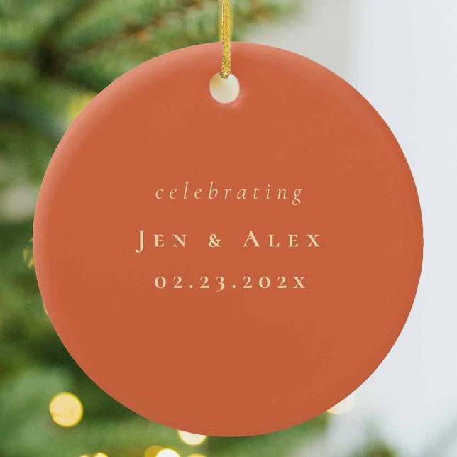 Orange Minimalistisk julprydnad i Bröllop Julgransprydnad Keramik (Skapare uppladdad)