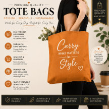 Orange Minimalistisk Lyxig Tote-presentväska