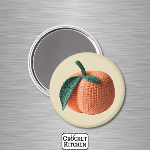 Orange Minimalistisk mormor Frukspott Peach Magnet