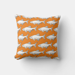 Orange Minnow Mönster Fish Kudde