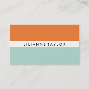 Orange / Mint Visitkort