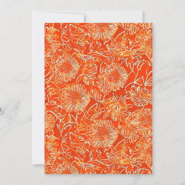 Orange mjuka blommor inbjudningar