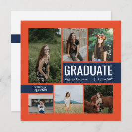 Orange Modern 6 Photo Studenten | ANPASSNINGSBAR F