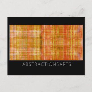 Orange Modern Art-vykort Vykort