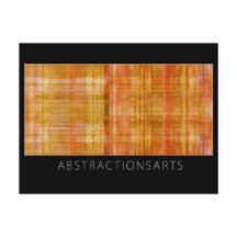Orange Modern Art-vykort