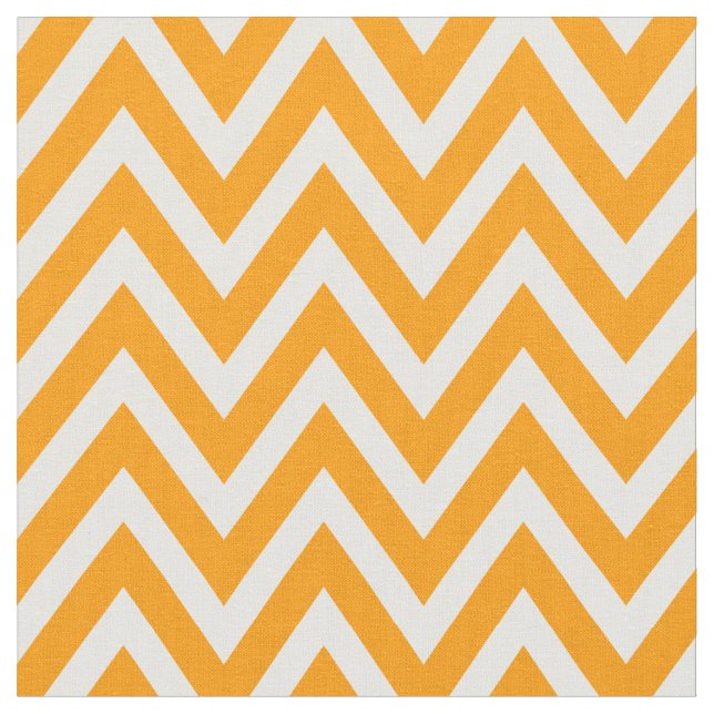 Orange Modern Chevron Rand Tyg (Närbild)