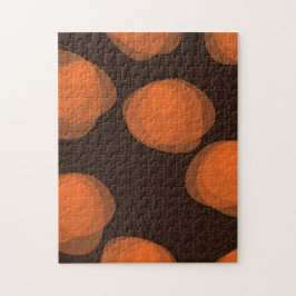 Orange, modern, coola, trendigets abstrakt blommor pussel