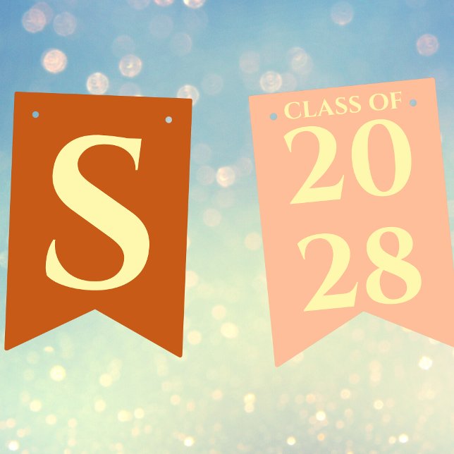 Orange Modern Examensfest Gratulationer Vimplar (Skapare uppladdad)