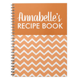 Orange Modern Family Cooking Recipe Bok Anteckningsbok