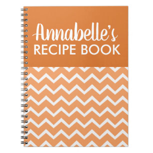 Orange Modern Family Cooking Recipe Bok Anteckningsbok