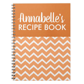 Orange Modern Family Cooking Recipe Bok Anteckningsbok
