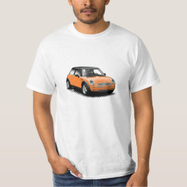 Orange modern mini- bilT-tröja Tee Shirt