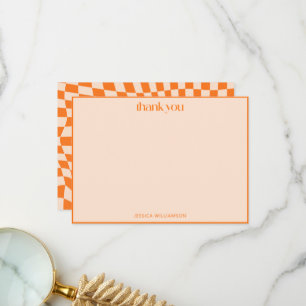 Orange Modern Retro Examen 2026 Rutig Tack Kort