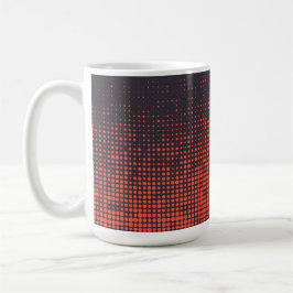 Orange, modern, stadsraster mönster-design kaffemugg