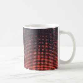 Orange, modern, stadsraster mönster-design kaffemugg